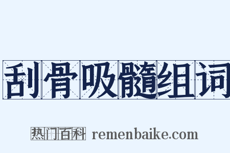 刮骨吸髓组词是什么意思的图片